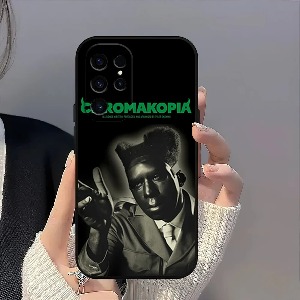 Singer Tyler the Creator NOID Chromakopia Phone Case For Samsung Galaxy A54 A71 A72 A73 S22 S23 Ultra Black Soft Silicone Cover