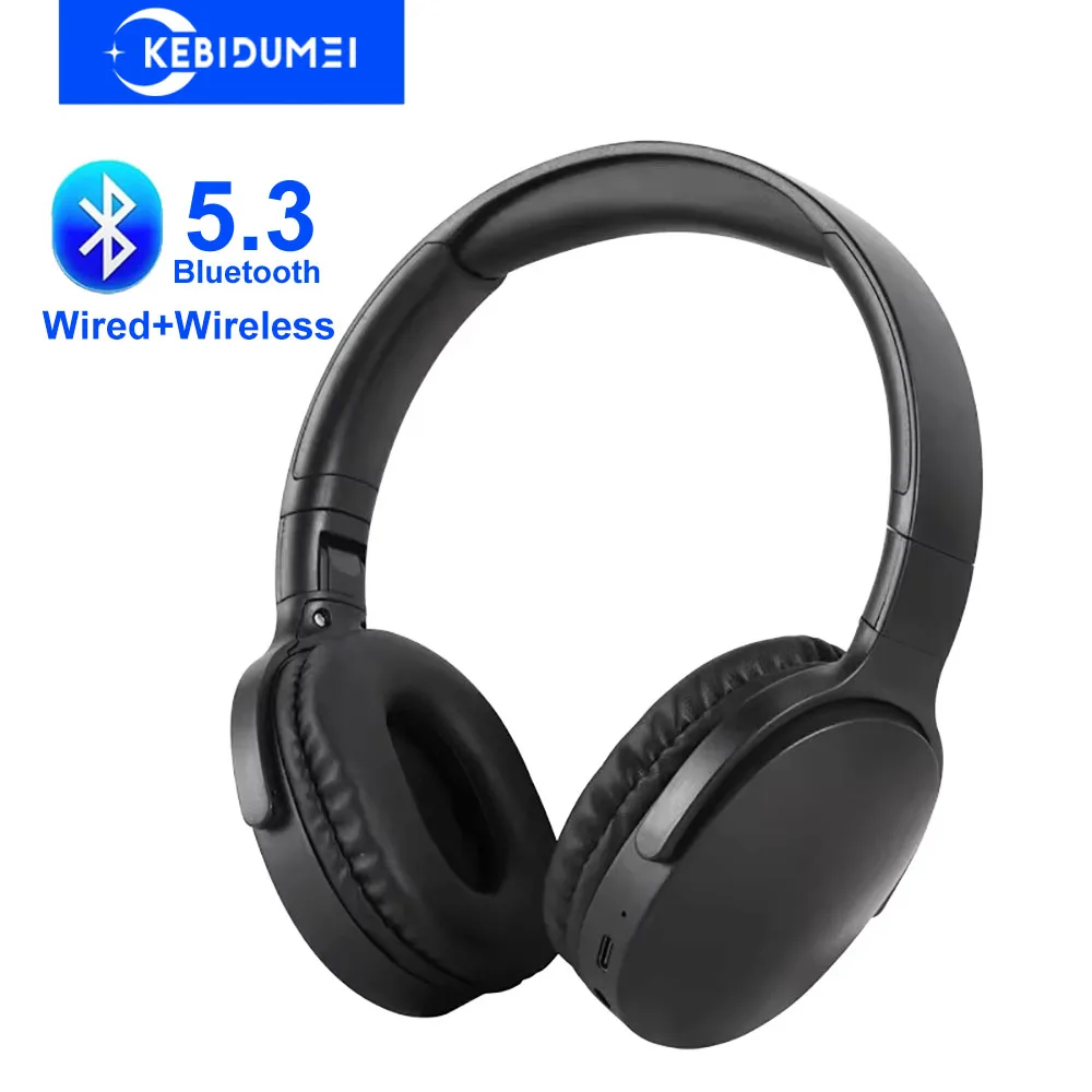 

Bluetooth 5.3 Headsets Gaming Headphones Wired+Wireless Dual Mode Earphones Foldable Noise Reduction Headsets For iPhone Xiaomi