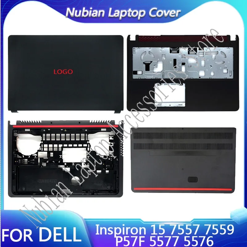 

New For DEll Inspiron 15 7557 7559 P57F 5577 5576 LCD Top Back Cover/Palmrest/Bottom Base Case/Door Cover/Hinges