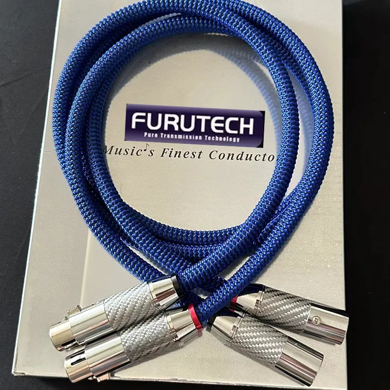 One pair FURUTECH DAS-4.1 Top-of-the-line XLR cable Alpha OCC conductor HiFi weapon with Silver-plated 3-pin balanced plug