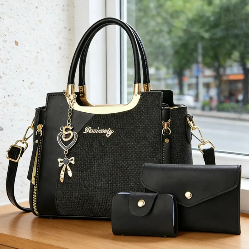 Elegant Women's Handbag Set, Multi-Color Messenger Bags, Casual PU Material, Perfect for All Seasons, Ideal Gift for Mothers Day - view 6