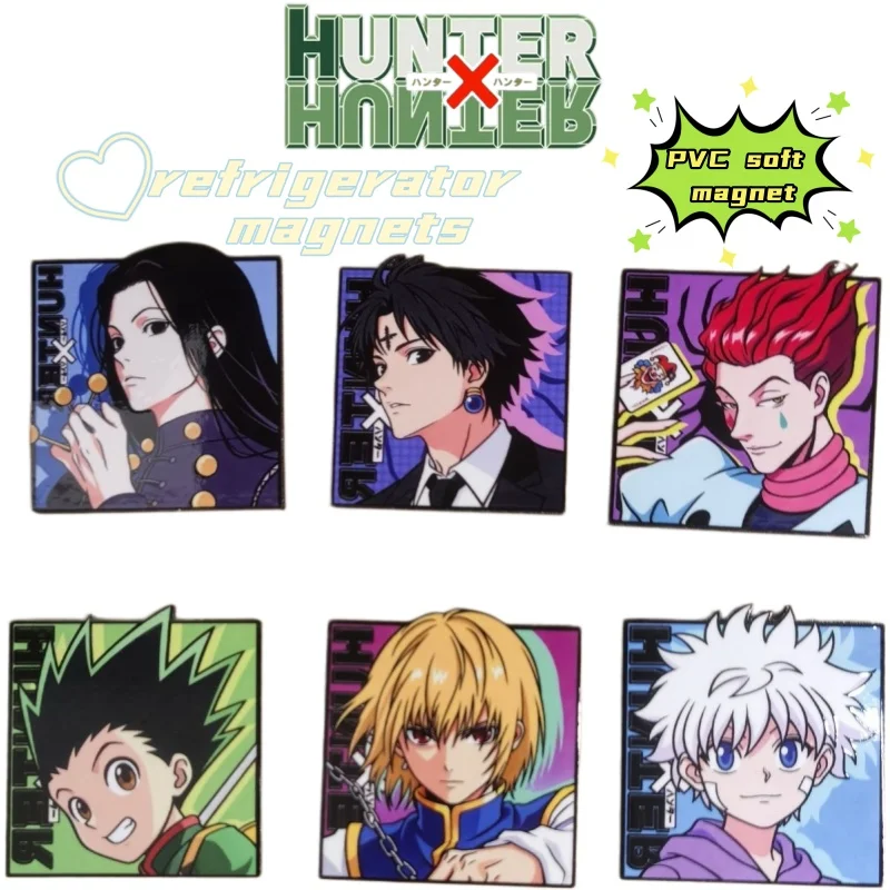 Cartoon-Anime-Merchandise: Vollzeit-Jäger Hisoka und Gon – Kreative, personalisierte PVC-Flachmagnet-Kühlschrankaufkleber