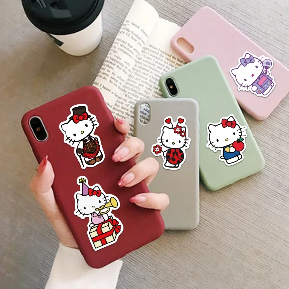 Sanrio Hello Kitty Stickers Kawaii Kuromi Decals Waterproof for Kids Girls DIY Laptop Phone Diary Cute Cartoon Sanrio Stickers