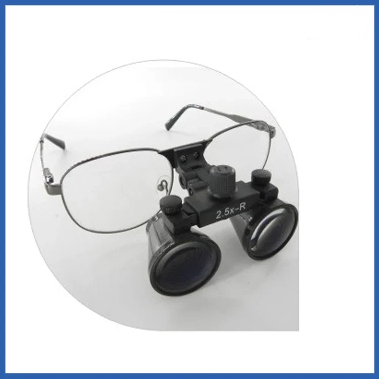 

Dental Magnifying Glass 2.5X Magnification Binocular Dental Accessories Magnifying Glass Dental Surgery Optical Glass Lens