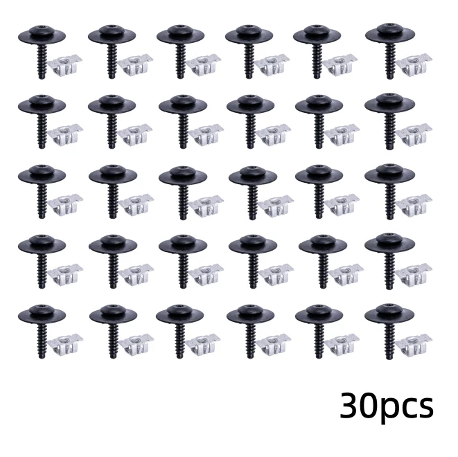 Automotive Fender For Liner Fastener Set 30 Pcs Screws and Nuts for Hummer 2003-2009 H3 H3T 2009-2010 2007-2010