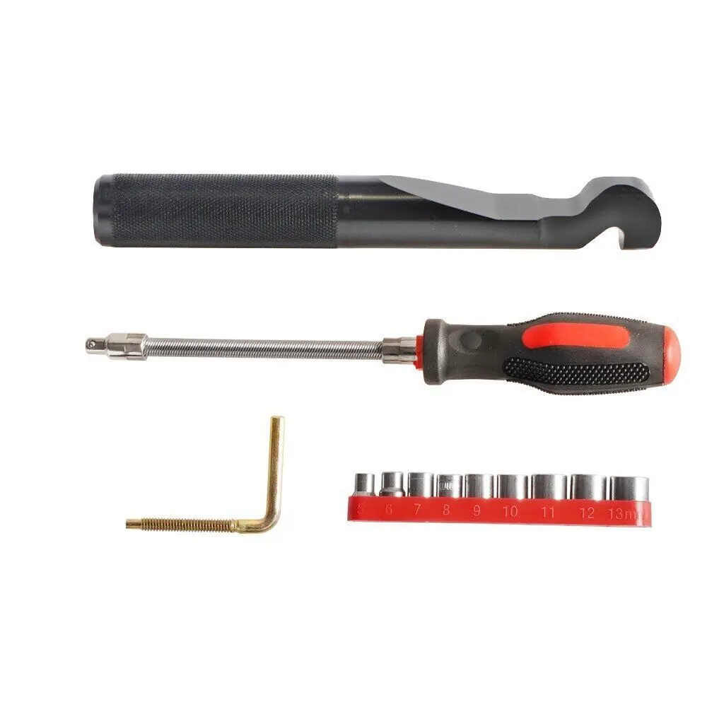 Belt Changing Tool Clutch Cover Removal Tool Flexible Extension Bar Set for Polaris RZR 800 900 S 1000 XP XP4