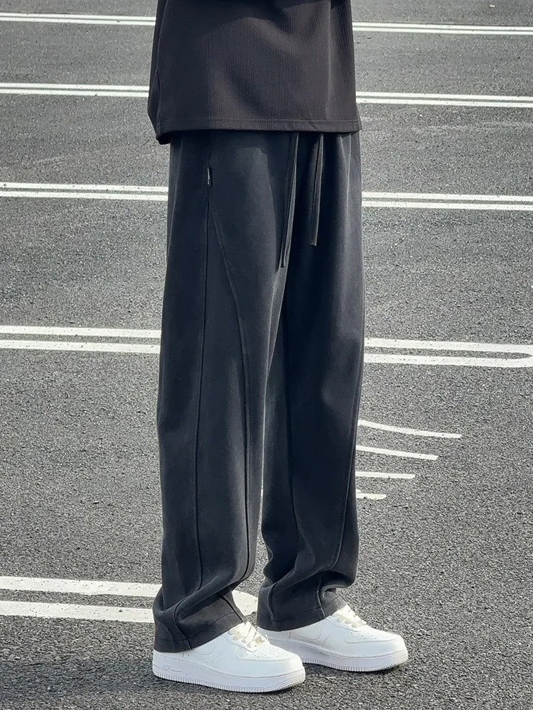 

Новые осенне-зимние мужские спортивные повседневные брюки с флисовой подкладкой, теплые, универсальные, прямого кроя, широкие штанины, с эффектом стрейч.