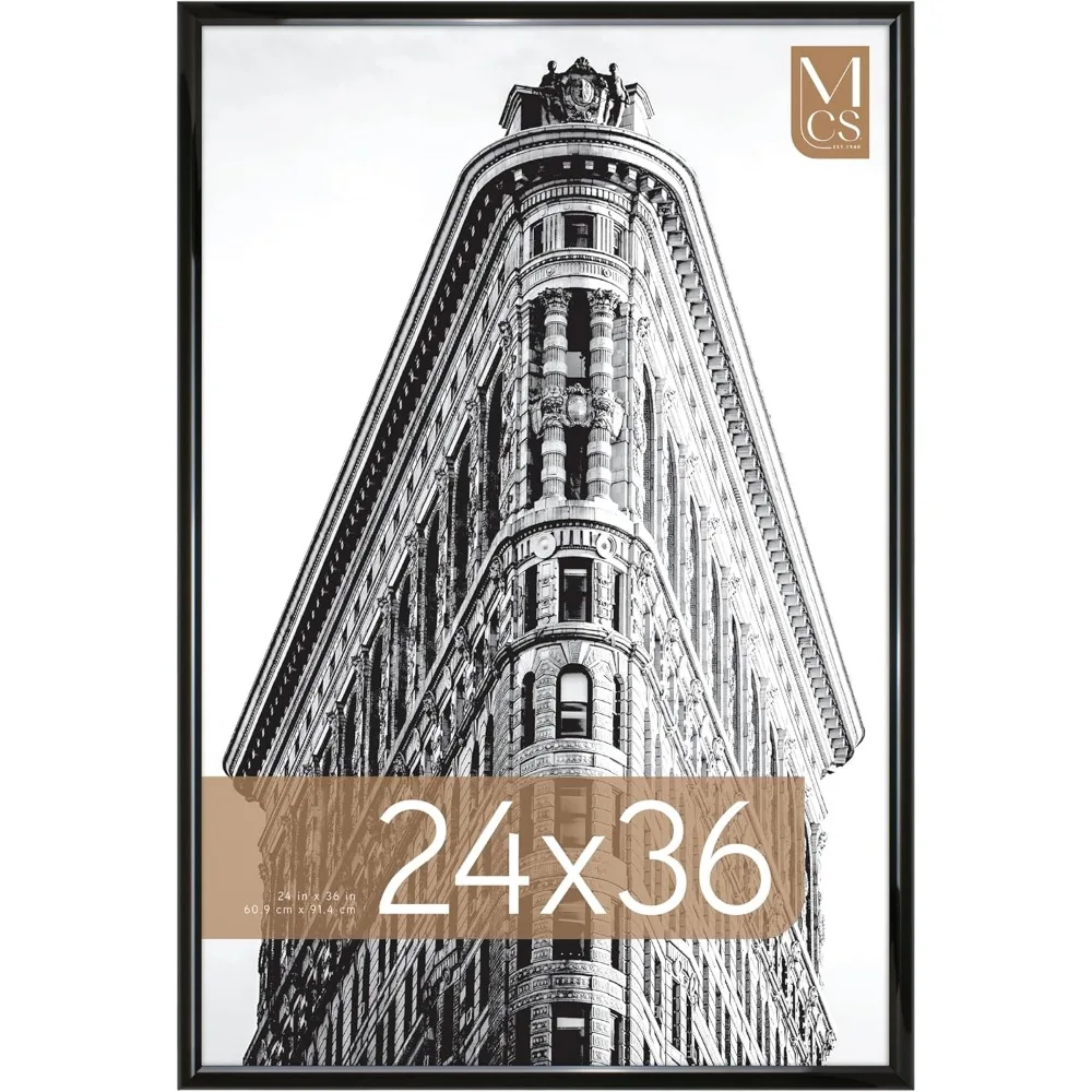 

High Gloss Black 24x36 Poster Frame Vertical Horizontal Large Photo Art Display