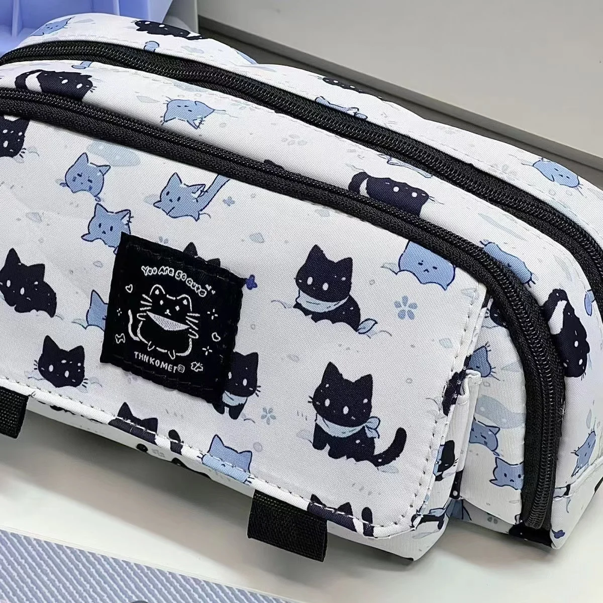 back to School supplies Girl school kit Pencil box pencil Bag pencil pouch cute cat School pencil cases kawaii stationery items