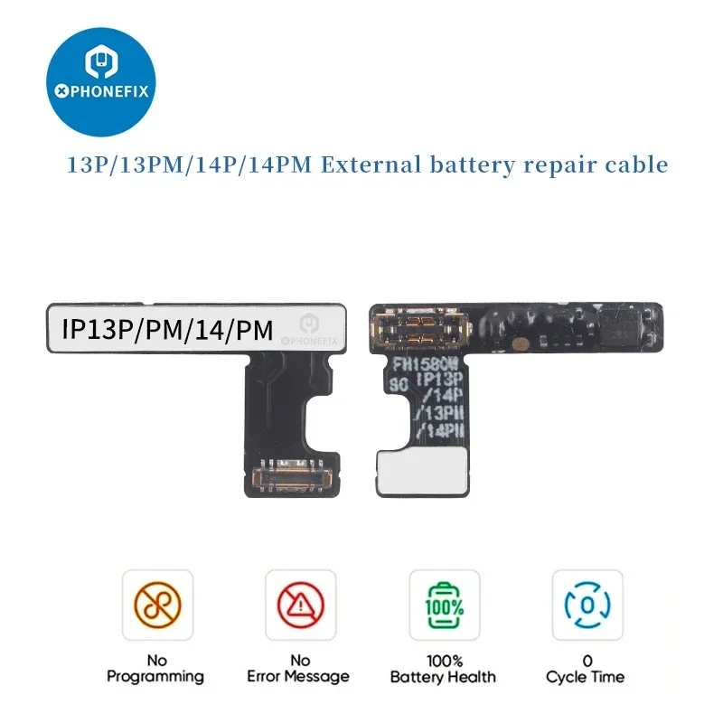Phonef สายแพสำหรับซ่อมซ่อมซ่อมการตั้งค่าแบตเตอรี่สำหรับ iPhone 11 12 13 14 PRO MAX