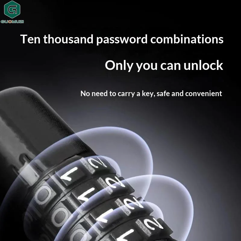 Durable 4-digit Code Password Lock Waterproof Rust-proof U-shaped Lock Zinc Alloy Wheel Locker Bicycle Motorcycle 1PC