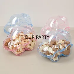4Pc Plastic Car Shape Cookie Candy Box Gender Reveal Gift Packing Boxes for Baby Shower Birthday Back To School Party Decoration