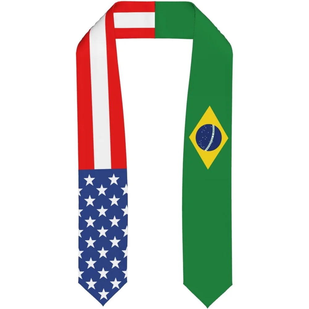 Customization Graduation Sash/Stole/Scarf International Study Abroad Adult Unisex |, Preppy Style, Flag Pattern, Long-Term Use,