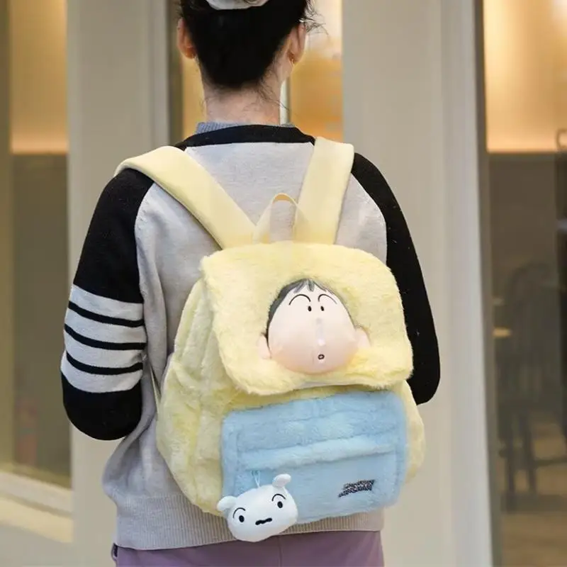 Kawaii Crayon Shin-Chan Anime Peripheriegeräte Nohara Shiro Boochan Cartoon Plüsch Puppe Rucksack Mädchen Schultasche Geburtstagsgeschenk