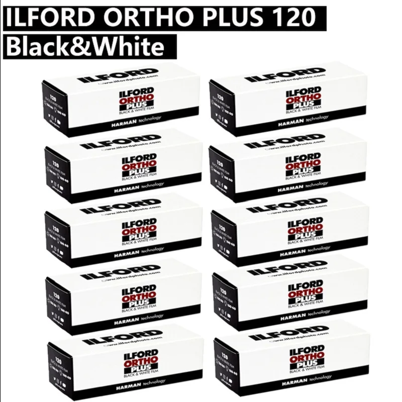 Original ILFORD ORTHO PLUS 120 Black&White Professional Film 1/3/5/10Rolls ISO 80 120 35mm Film（Expiration Date：2022.09）