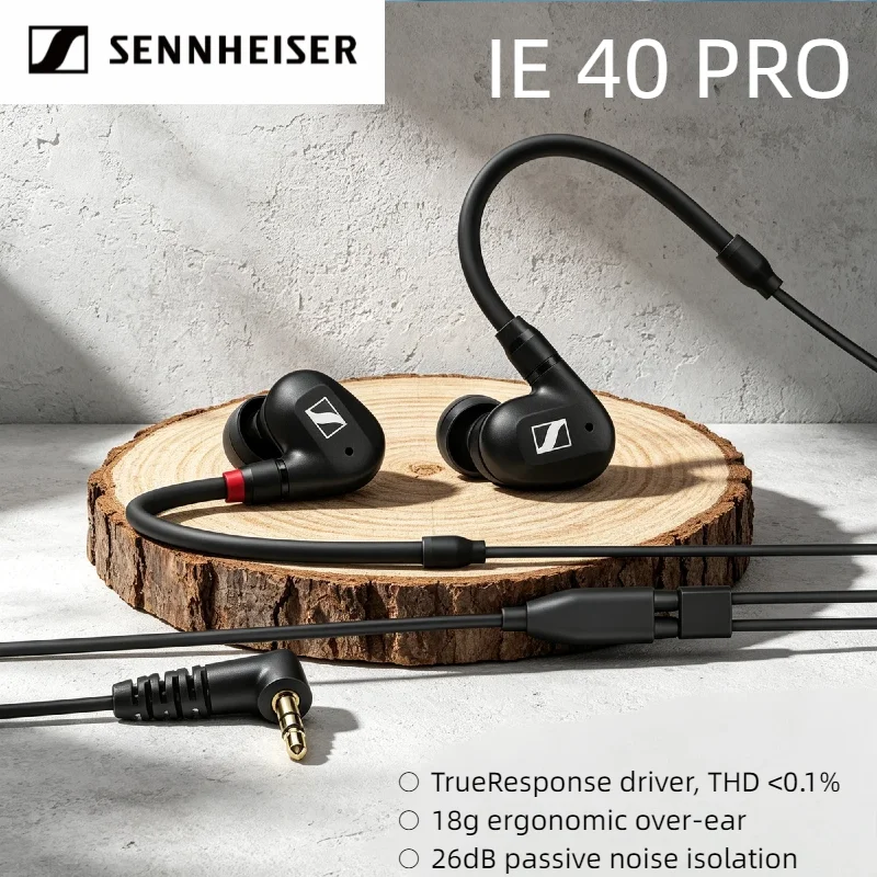 

Оригинальные Hi-Fi наушники Sennheiser IE40Pro, высококачественные динамические наушники-вкладыши для бега и занятий спортом, высокое качество