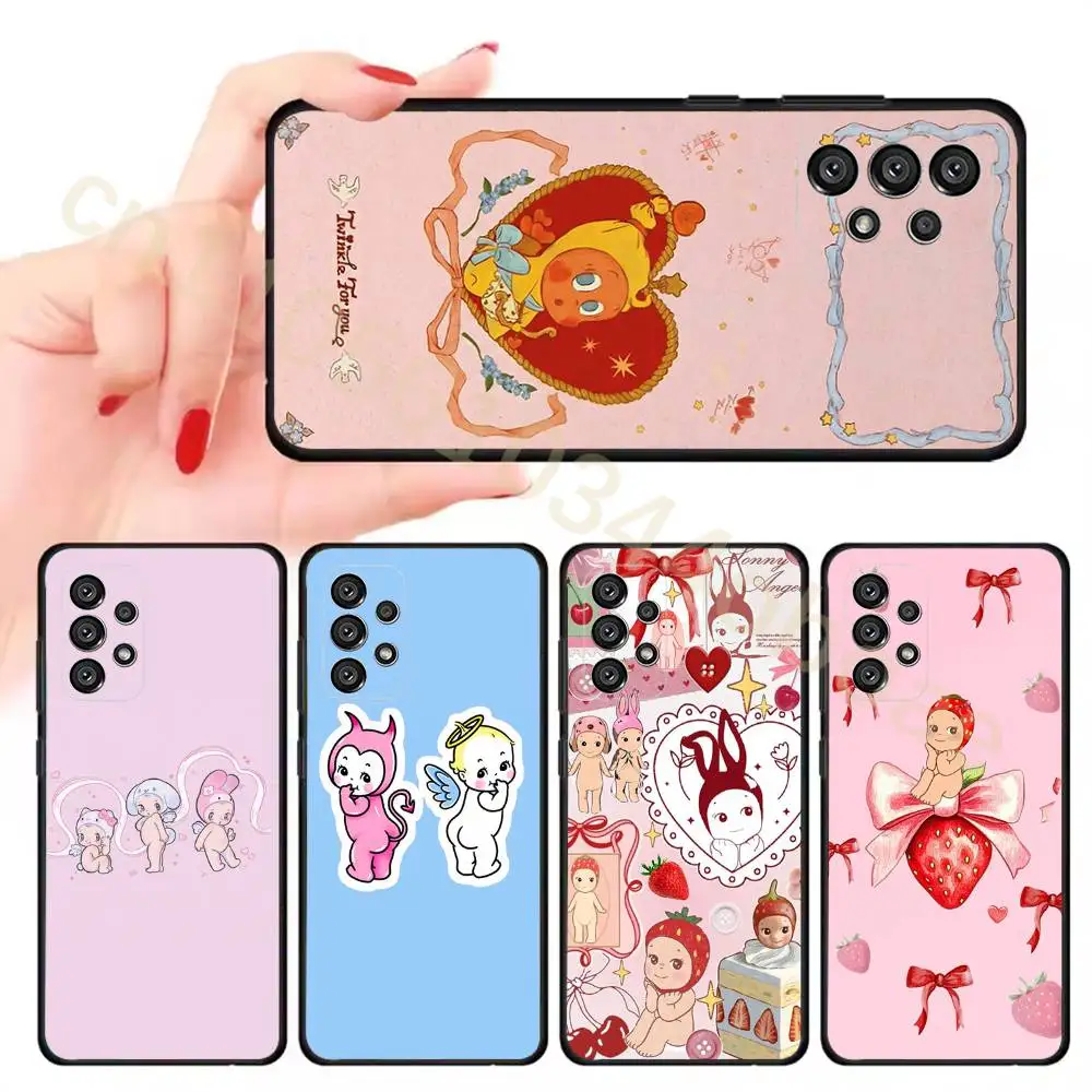 Kewpie Cute Angel Phone Case For Samsung Galaxy A13,21s,22,31,32,52,53,71,80,A91 Soft Black Cover