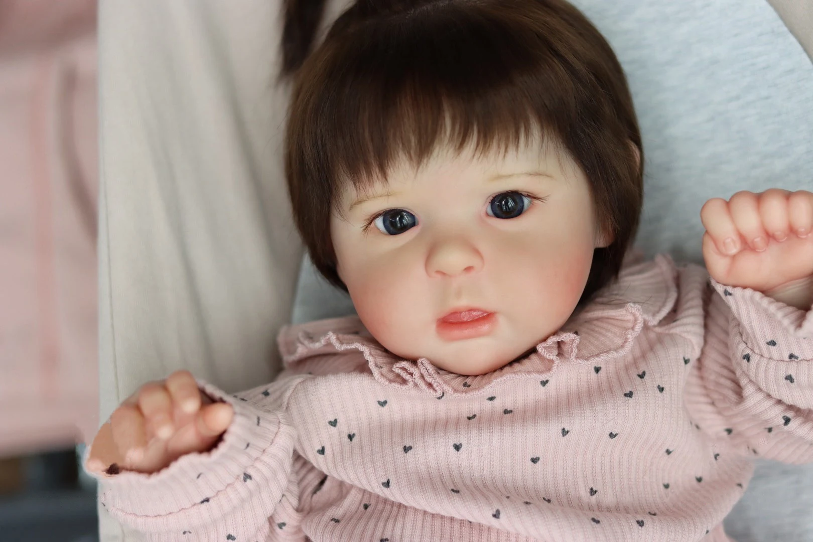 NPK 20inch Reborn Doll Ward Realistic Collectible Baby Doll with Soft Cloth Body 3D Skin Veins And Rooted Hair view 3