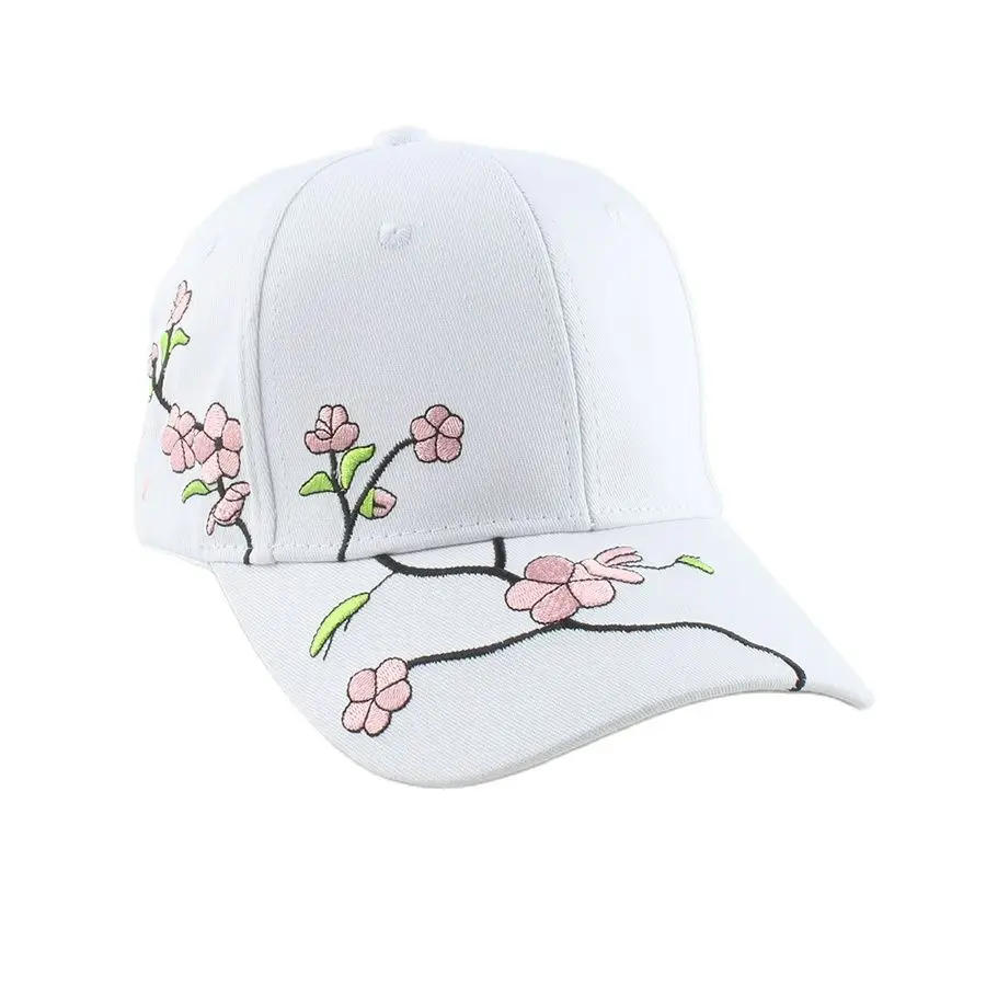 Flower Embroidery Women Baseball Cap Summer Outdoor Adjustable Visor Sun Hat Fashion Female Girls Cotton Hip Hop Snapback Caps