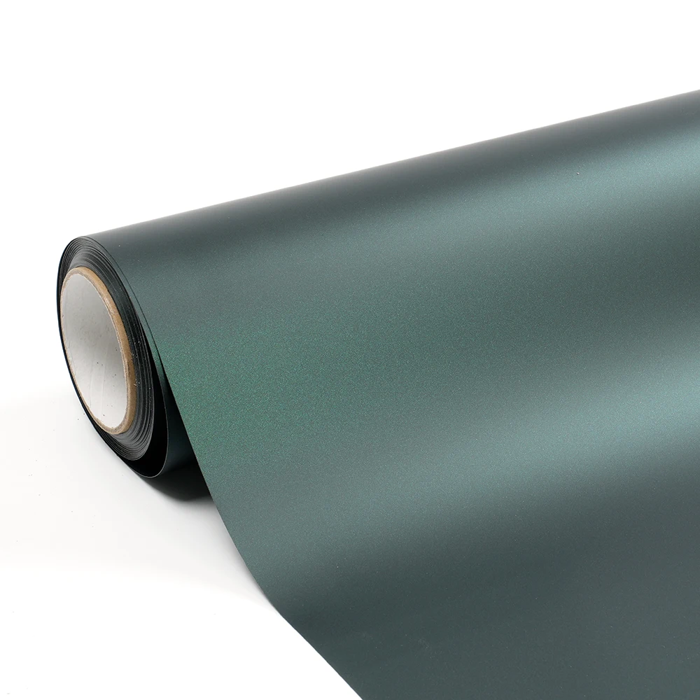 

Factory Wholesale Removable Glue PVC Air Bubble Free Ultra Matte Metallic Jungle Green Car Vinyl Wrap Full Body