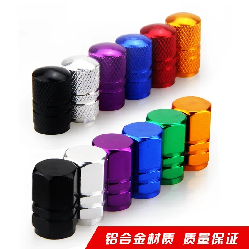 New Style Car Wheel Tire Valve Caps Tyre Rim Stem Covers With Rubber Seal Airdust Waterproof For Auto Motorcycles Trucks Bikes