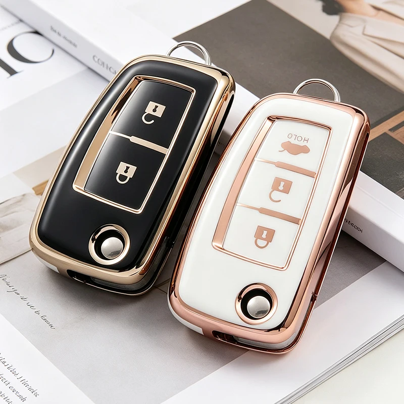 TPU-Schutzhülle für Nissan X-Trail Qashqai J11 Juke Murano Micra Tiida Maxima Altima Kicks Auto Klappschlüssel-Etui Abdeckung
