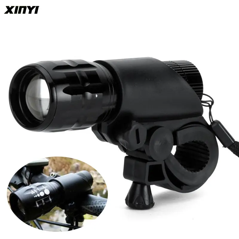 

Q5 2000LM 3 Modes Zoomable LED Torch Flashlight With Holder Front LED Bike Bicycle Lights Lamps Lantern For AAA Battery