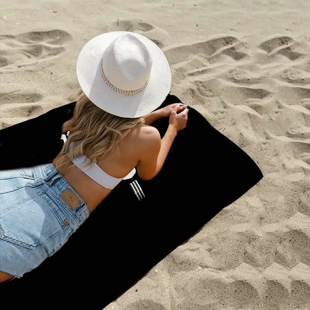 O-Omerta S-Store Logo منشفة شاطئ من الألياف الدقيقة ماصة سريعة الجفاف ناعمة لليوجا والسباحة ومنتجع تسلق الجبال #3