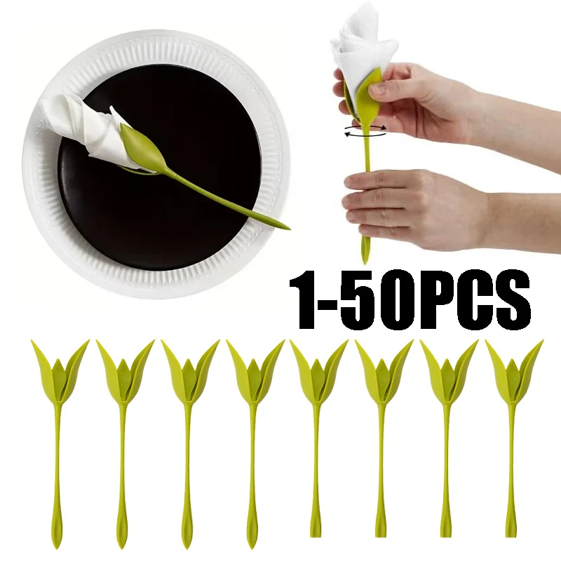 Decorative Floral Napkin Holder Multi-Purpose Table Centerpiece for Weddings Parties Casual Dining Elegant Functional Decor