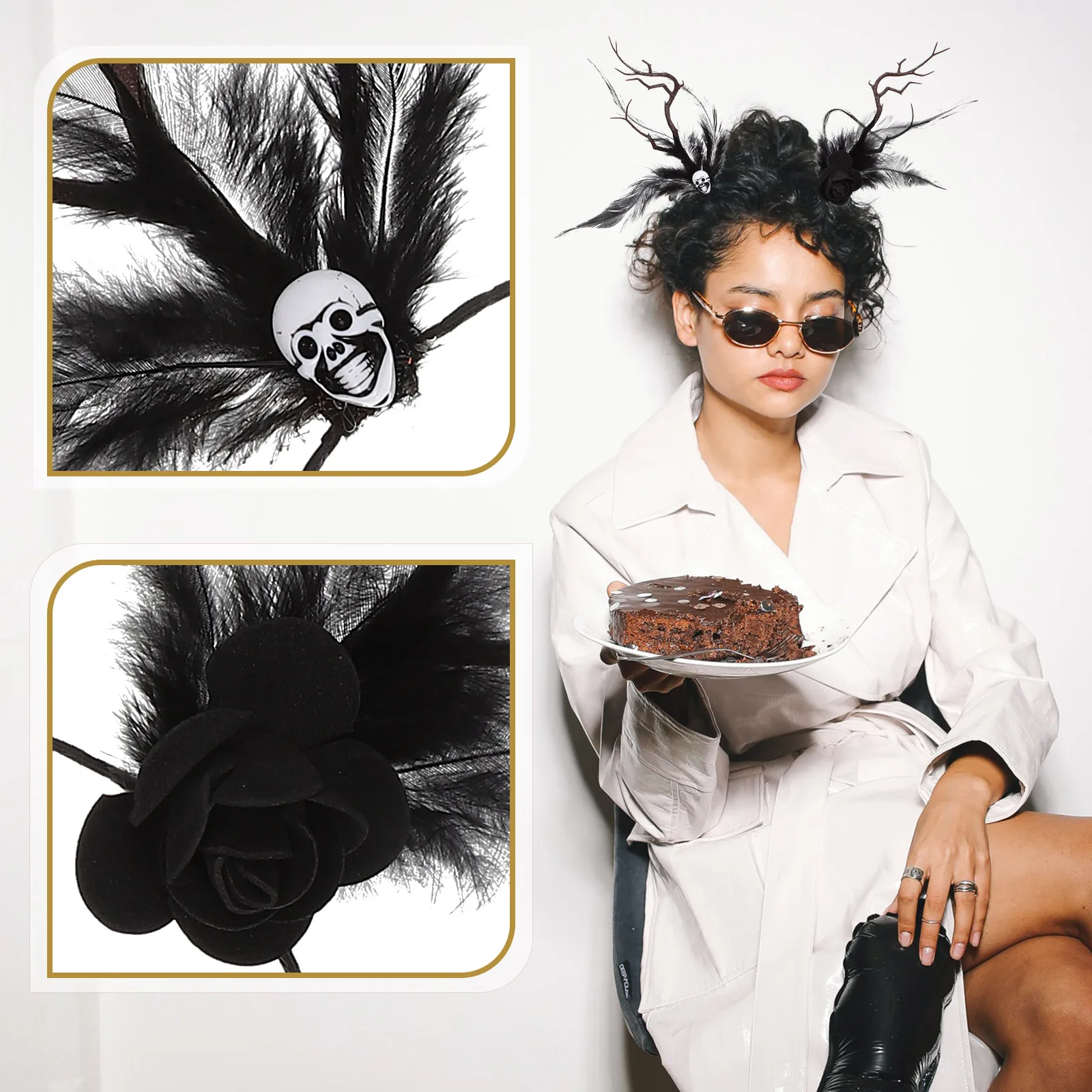 

Halloween Headband Durable Halloween Hairband for Costume Party Cosplay Supplies Headband Hair Decor