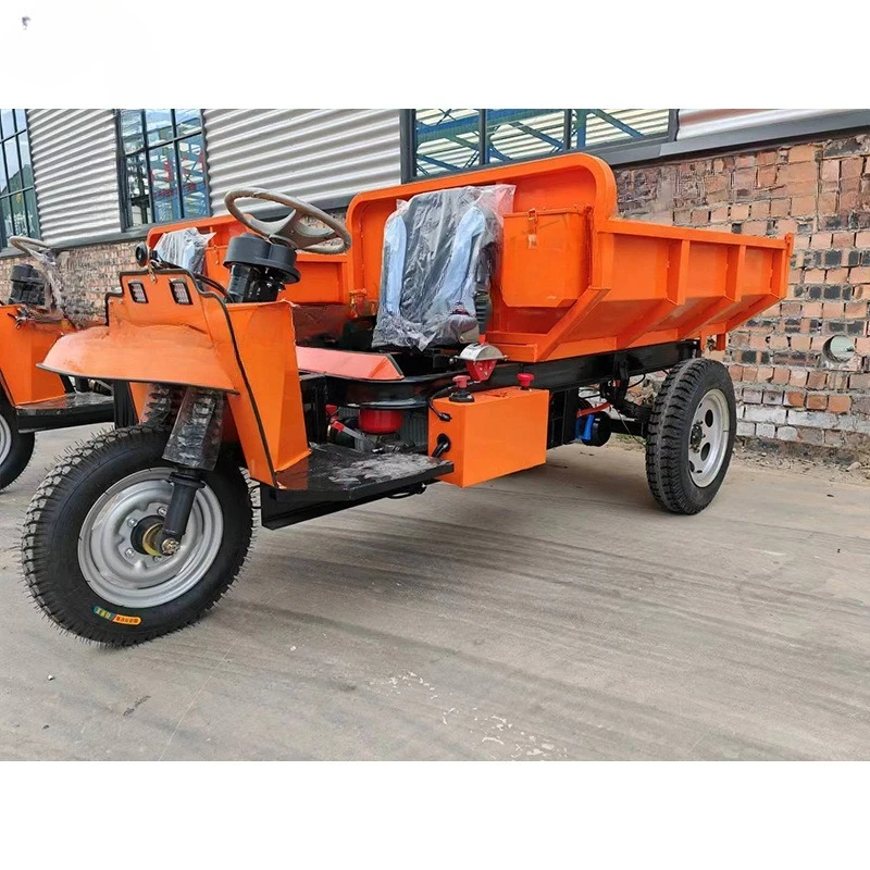 Mine electric tricycle, underground sand and gravel subway construction dump truck, engineering self-unloading muck truck