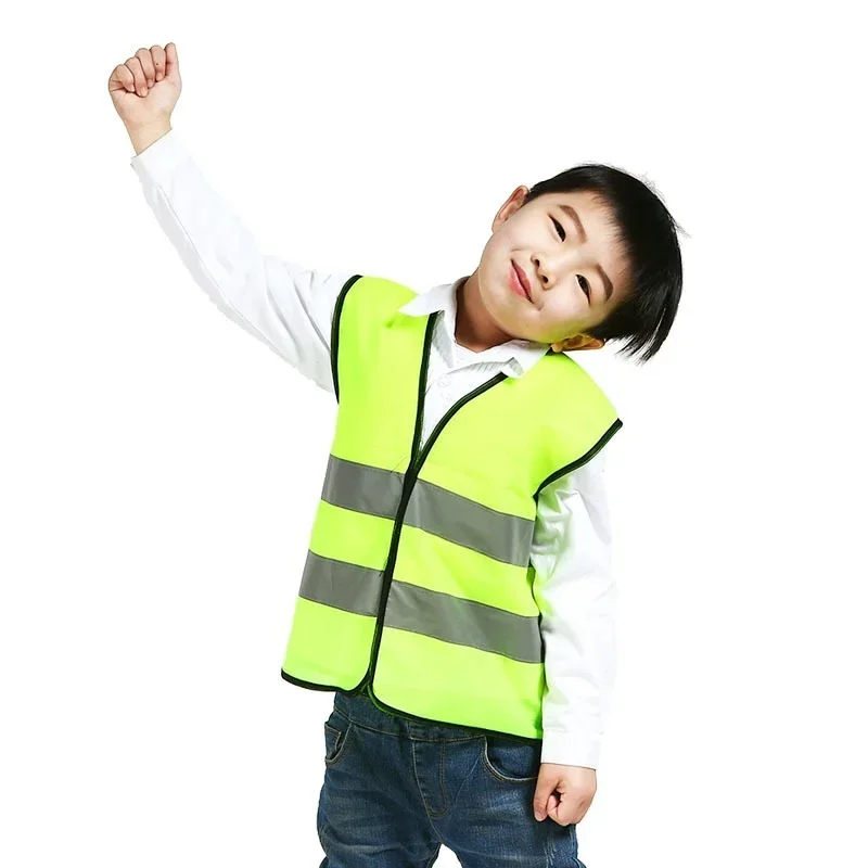 High Visibility Kids Safety Vest Children Waistcoat Vest with Reflective Strips Traffic Clothes Reflective Clothing