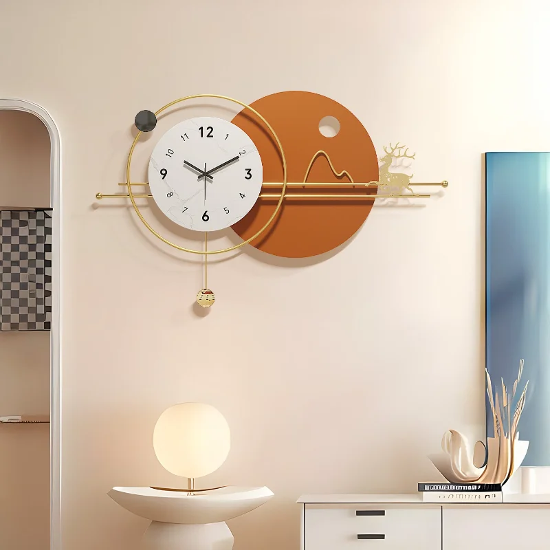 Sofa Background Wall Clock Living Room Simple Creative Wall Clock Modern Decoration reloj de pared para sala modernos furniture
