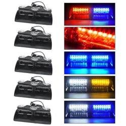 1x Universal 16LED Car Roof Strobe Emergency Light 12V Car Truck LED Strobe Flash Lamp Police Warning Light 18 Flashing Modes