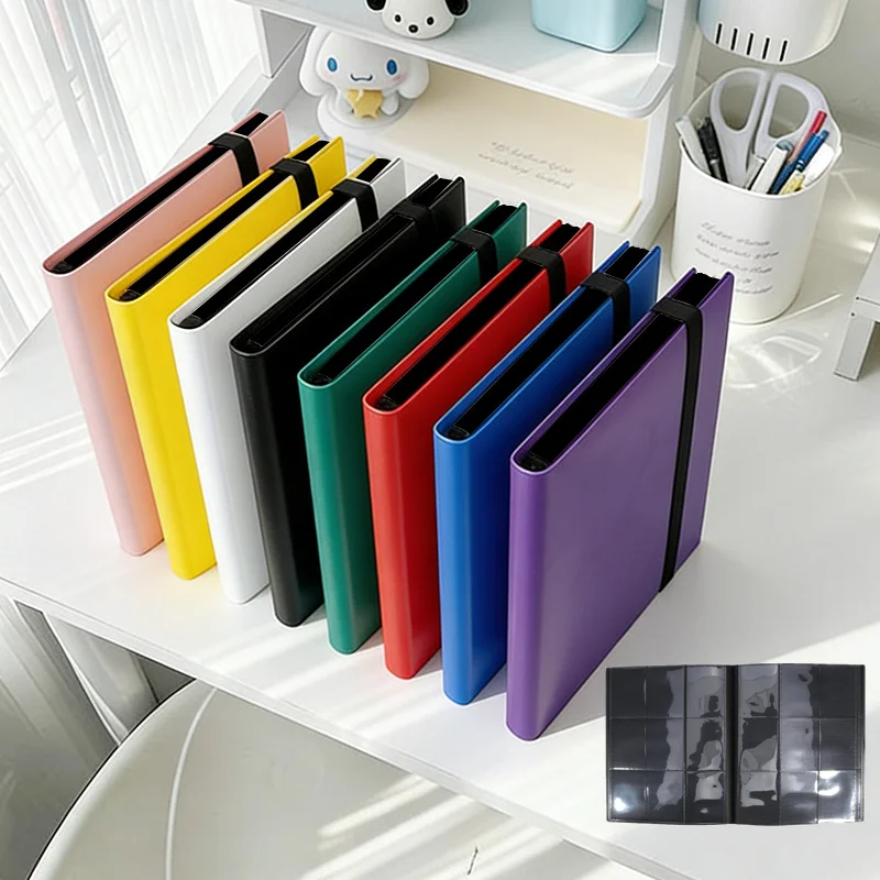 Trading Card Collector Holder 4/9/12-Pocket Binder Portable Storage Case Suitable for Game Cards Baseball Football Cards