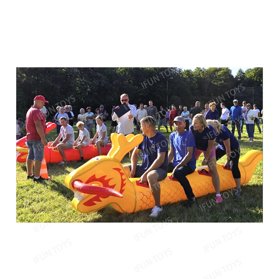 

Dragon Race Team Building Надувная лодка-дракон Трубка Надувные игрушки-гусеницы Интерактивная спортивная игра для детей и взрослых