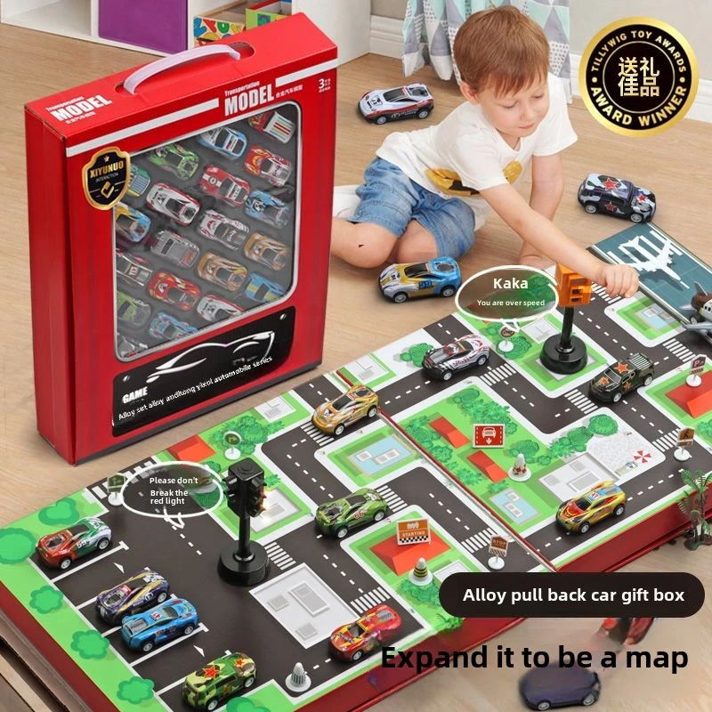 Children's toys, alloy cars, boys, airplanes, inertial pull-back cars, birthday gifts for kids