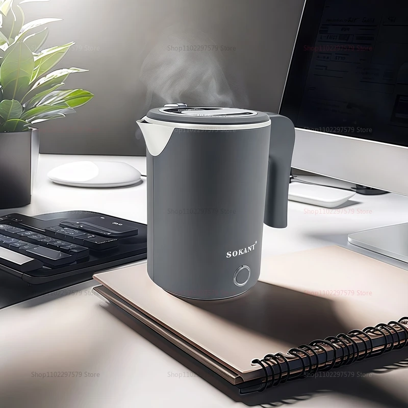 500MLステンレス製携帯用湯沸かしポット、ホテル、家族旅行、キッチン、スマートケトルポット、旅行用電気ケトル、お茶、コーヒー用