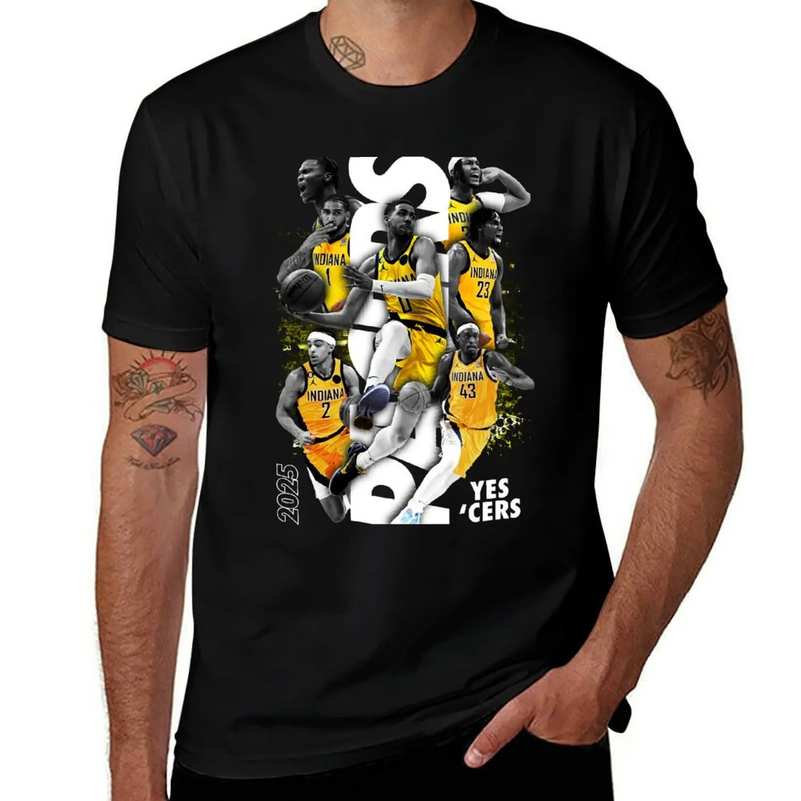 

Indiana Pacers T-Shirt Comfortable Basic Crew Neck Tee