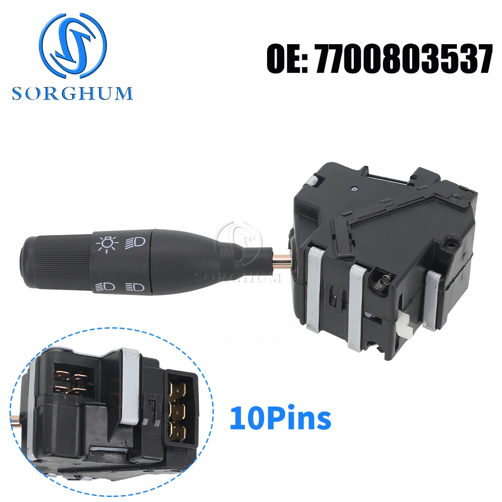 SORGHUM Turn Signal Switch Steering Column Stalk Switch 7700842114 For Renault Clio 19 Espace 7700803537 510034002001 Car Spares