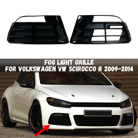 자동차 앞 범퍼 안개등 그릴 안개 램프 커버 프레임 폭스 바겐 폭스 바겐 Scirocco R 2009 2010 2011 2012 2013 2014 자동차 앞 범퍼 안개등 그릴 안개 램프 커버 프레임 폭스 바겐 폭스 바겐 Scirocco R 2009 2010 2011 2012 2013 2014