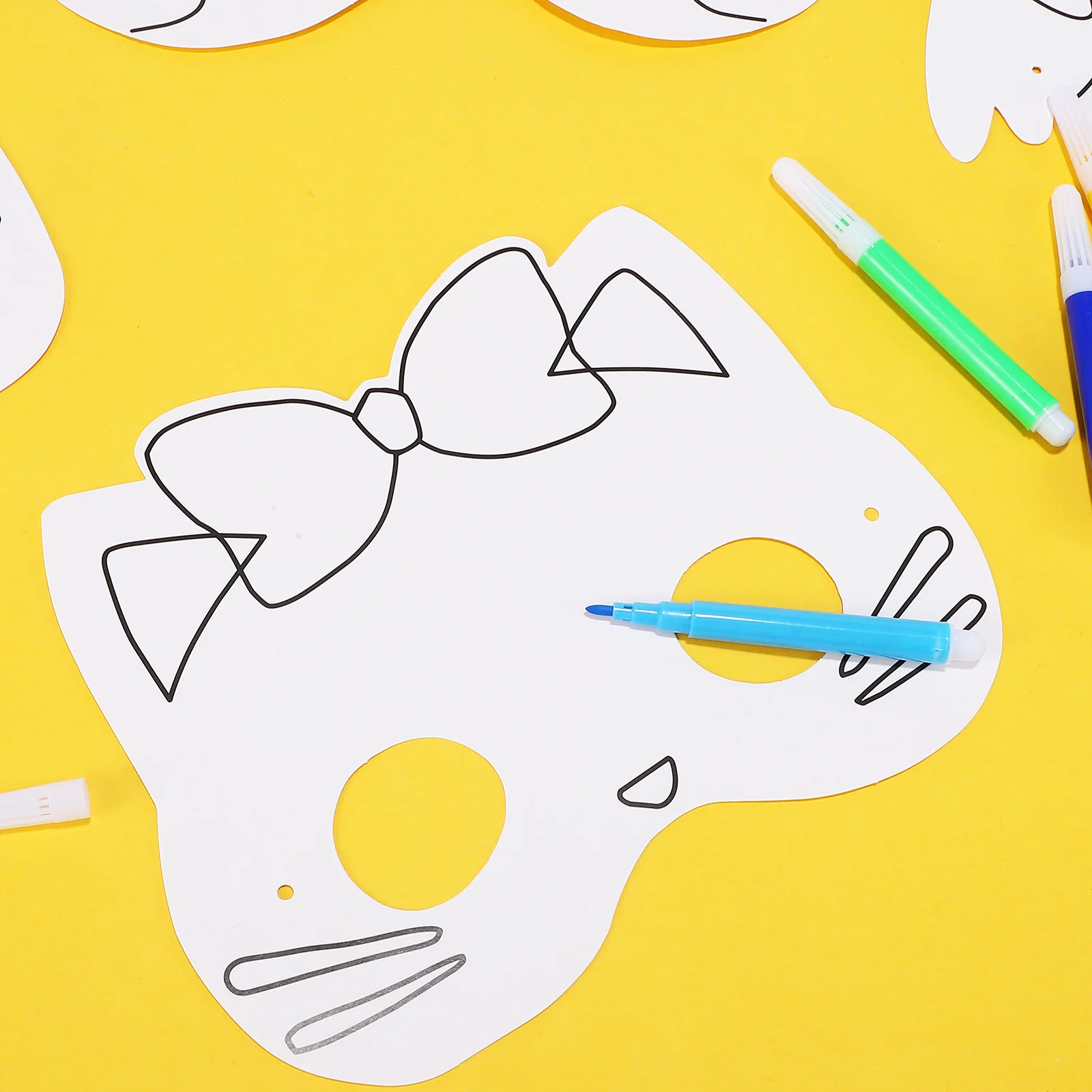 1 Satz leere Diy-Masken-Set, unbemalte Tiermaske, Requisiten zum Malen, Maskerade, Karneval, Cosplay, Party, Festival, dekorativ