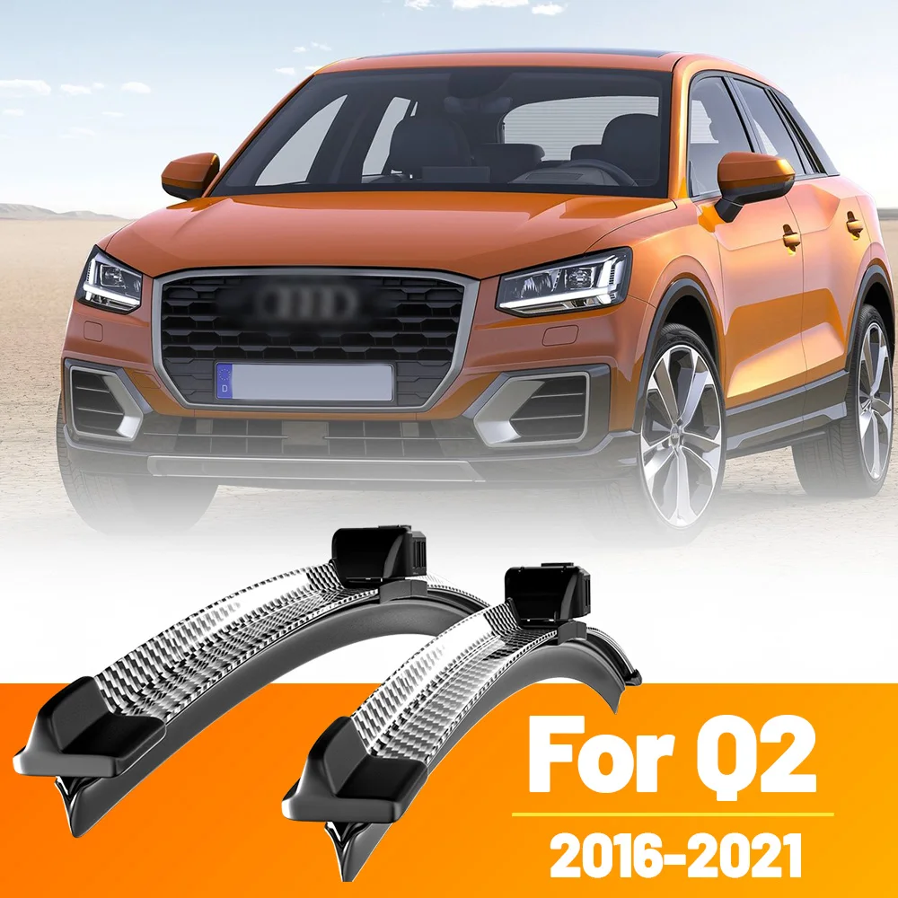 2 stücke Frontscheibe Scheibenwischerblätter Carbon Faser Scheibenwischer Für Audi Q2 2016-2021 2017 2018 2019 2020
