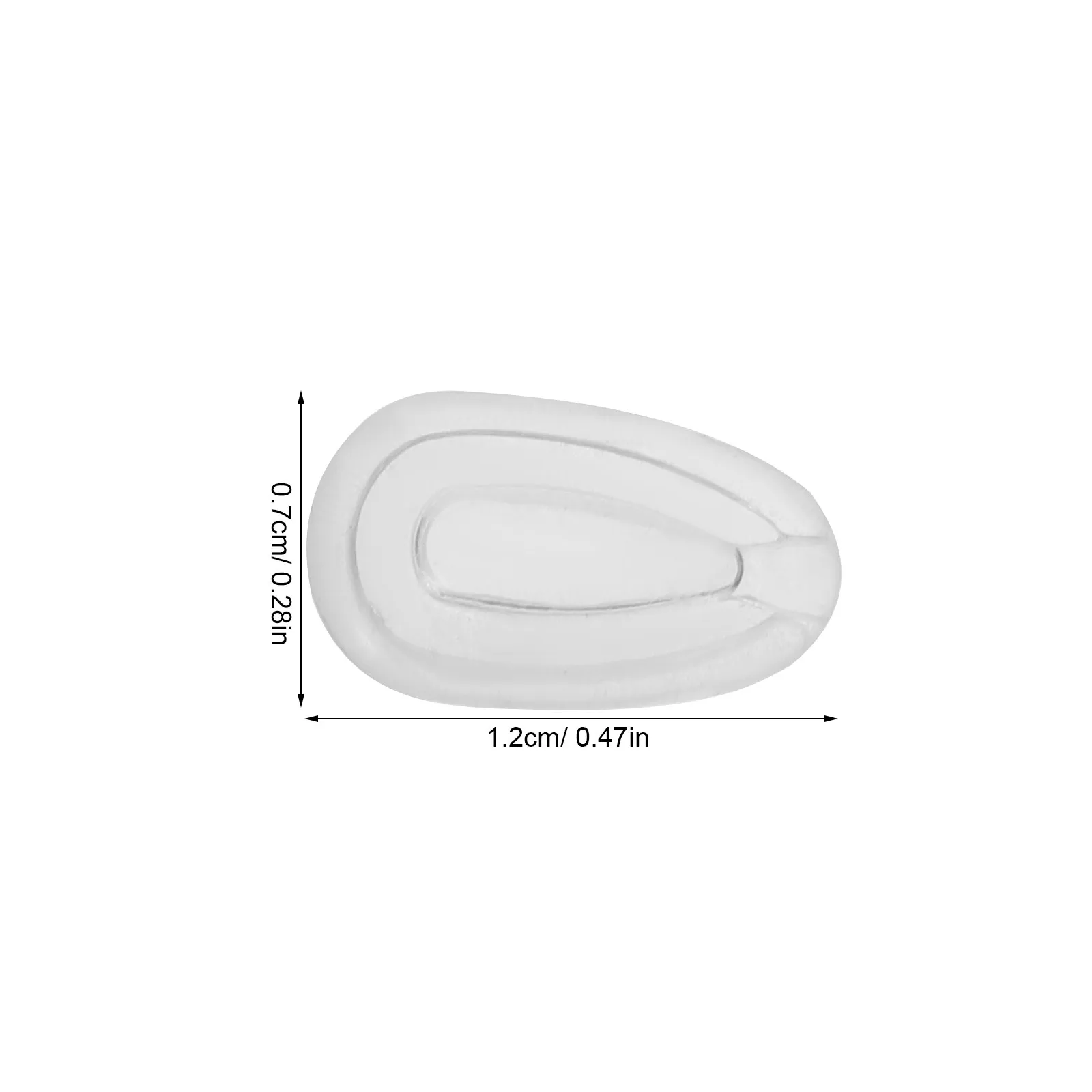 10Pairs Ultra-Soft Silicone Nose Pads Eyeglasses Replacement Waterdrop Shape Air Chamber Non-Slip Fit Push-in Installation