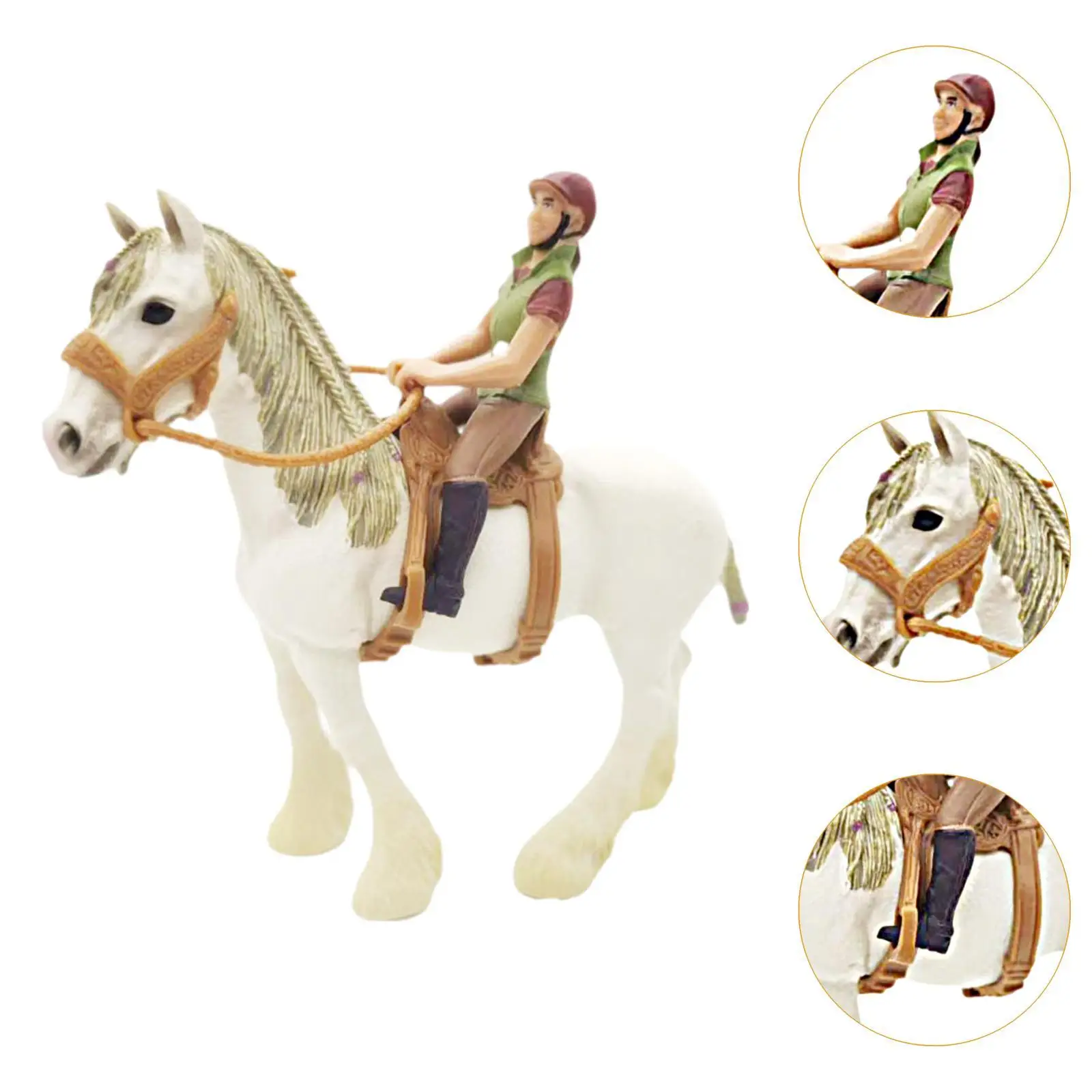 Modello di cavallo in PVC con sella Action Figure di cavallo piccolo per regali di bomboniere