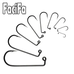 100 pcs 90 Degree Jig Fly Tying Strong Wire Saltwater Freshwater Fish Hook Aberdeen jig fishing size 6 4 2 1 1/0 to 4/0#