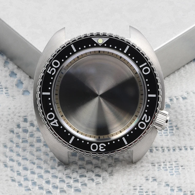 HEIMDALLR WATCH CASE 45mm Steel Turtle King Diver Watch Case Sapphire Ceramic Bezel Fit For NH35/36 Movement 20Bar Waterproof