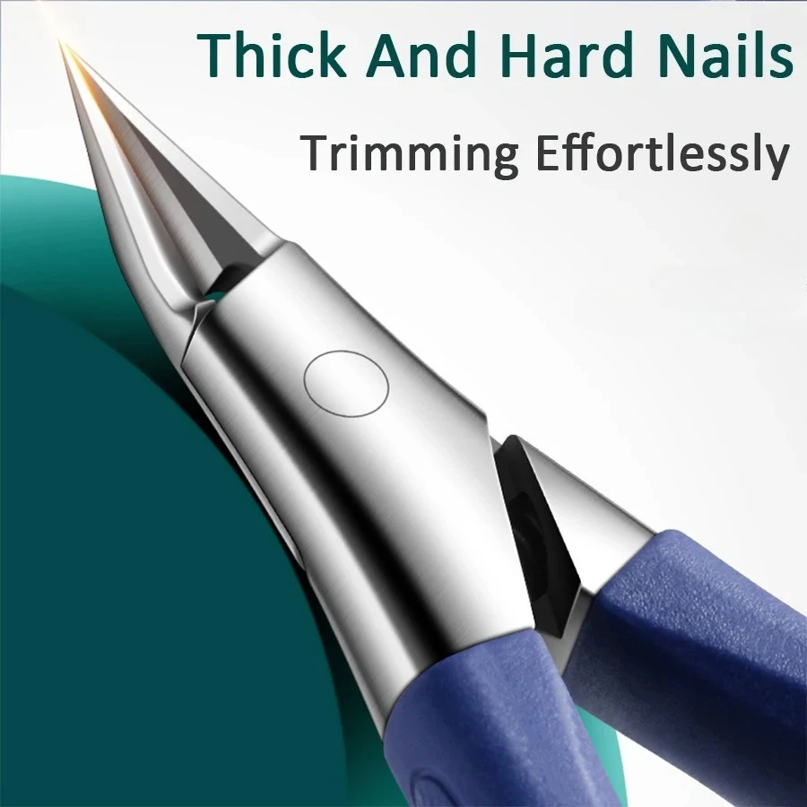

Angled Nail Clippers Ingrown Toenail Clipper for Thick Nails Slant Curved Blade Nail Cutters Ingrown Nail Pain Relief Tool