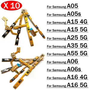 Bilashmart 10 Power On Off Volume Side Button Flex Cable Samsung A05 A05s A06 A06s A15 A16 A25 A35 A55 4G 5G Replacement Parts