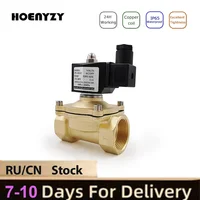 3/8 ""1/2"" 3/4 ""1"" válvula solenoide eléctrica de latón normalmente cerrada DN10 DN15 DN20 12V/220V para agua aceite aire IP65